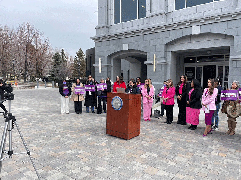 Nevadans gather at state capitol to advocate for abortion rights