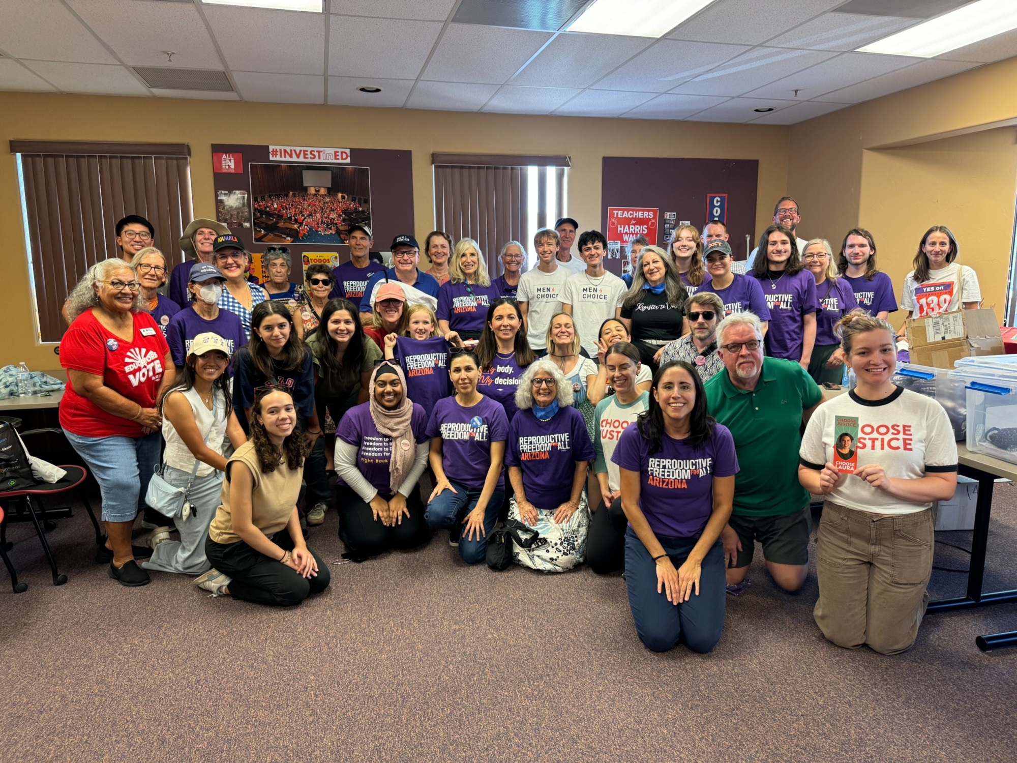 Group photo of the AZ State Chapter Reproductive Freedom for All