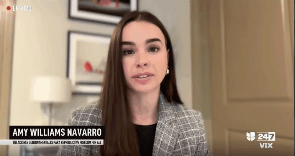 Amy Williams Navarro on Univision’s Línea de Fuego with Luis Carlos Vélez