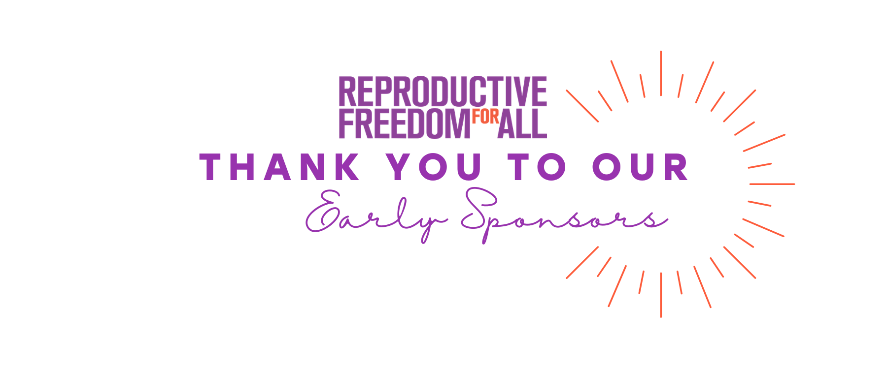 Thank you early sponsors