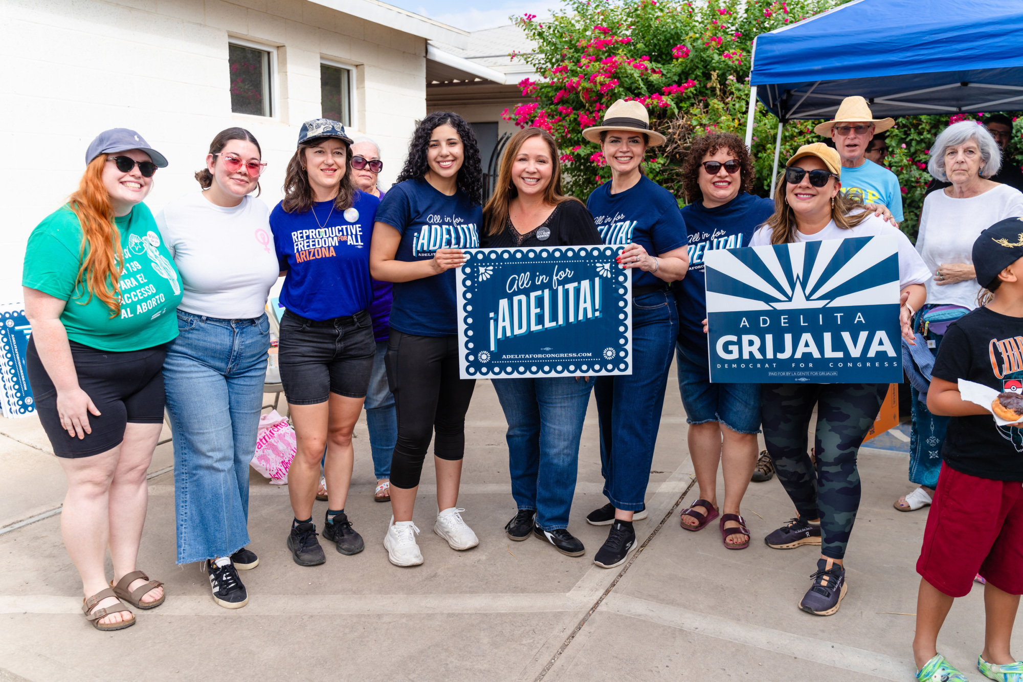 Adelita Grijalva's canvass kickoff with Reproductive Freedom for All members and others.