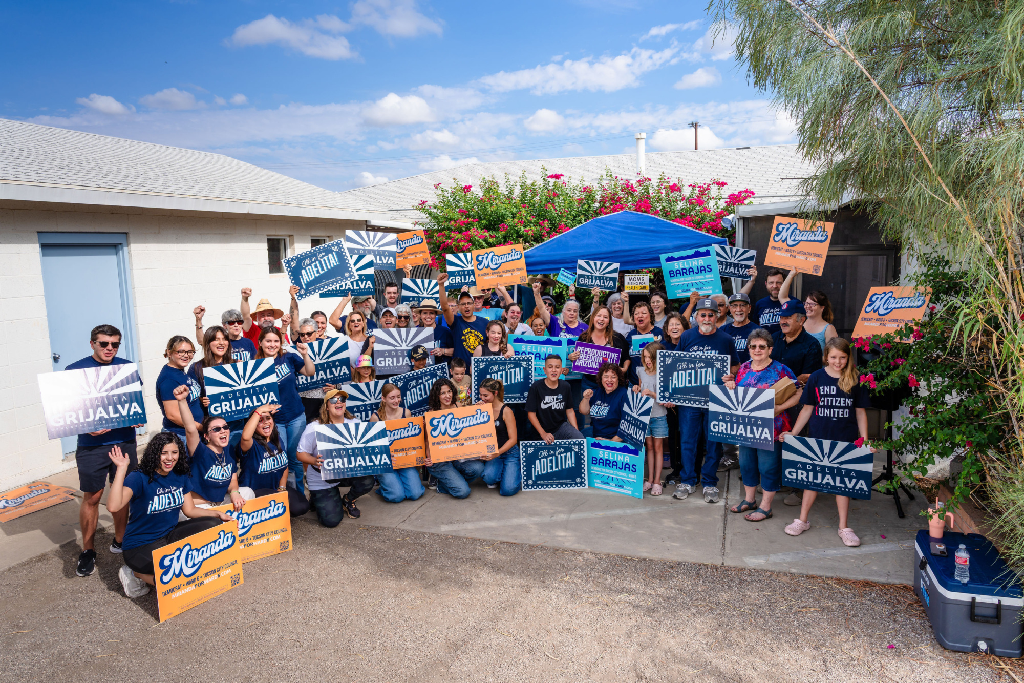 Repro for All Arizona members joins a canvas for Adelita Grijalva.