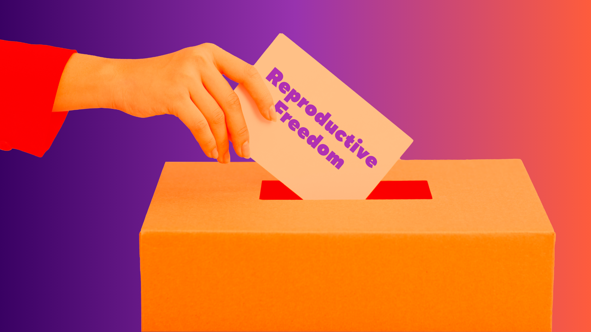 Hand casting a ballot