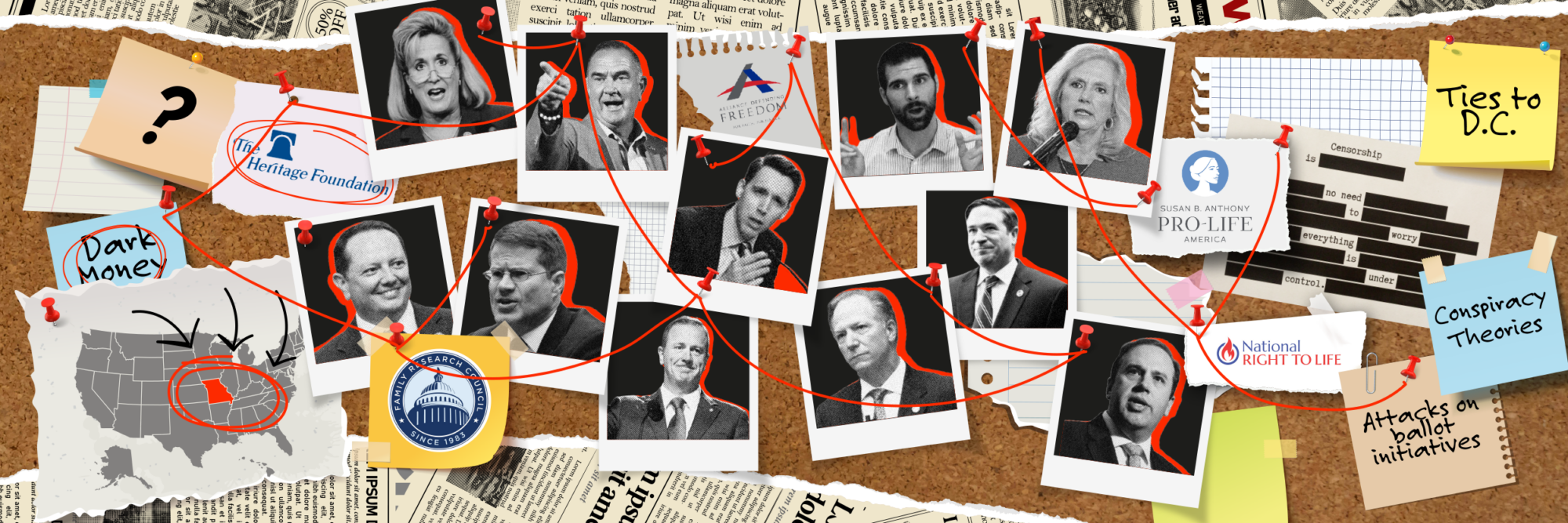 Mapping Missouri's anti-abortion extremist groups.