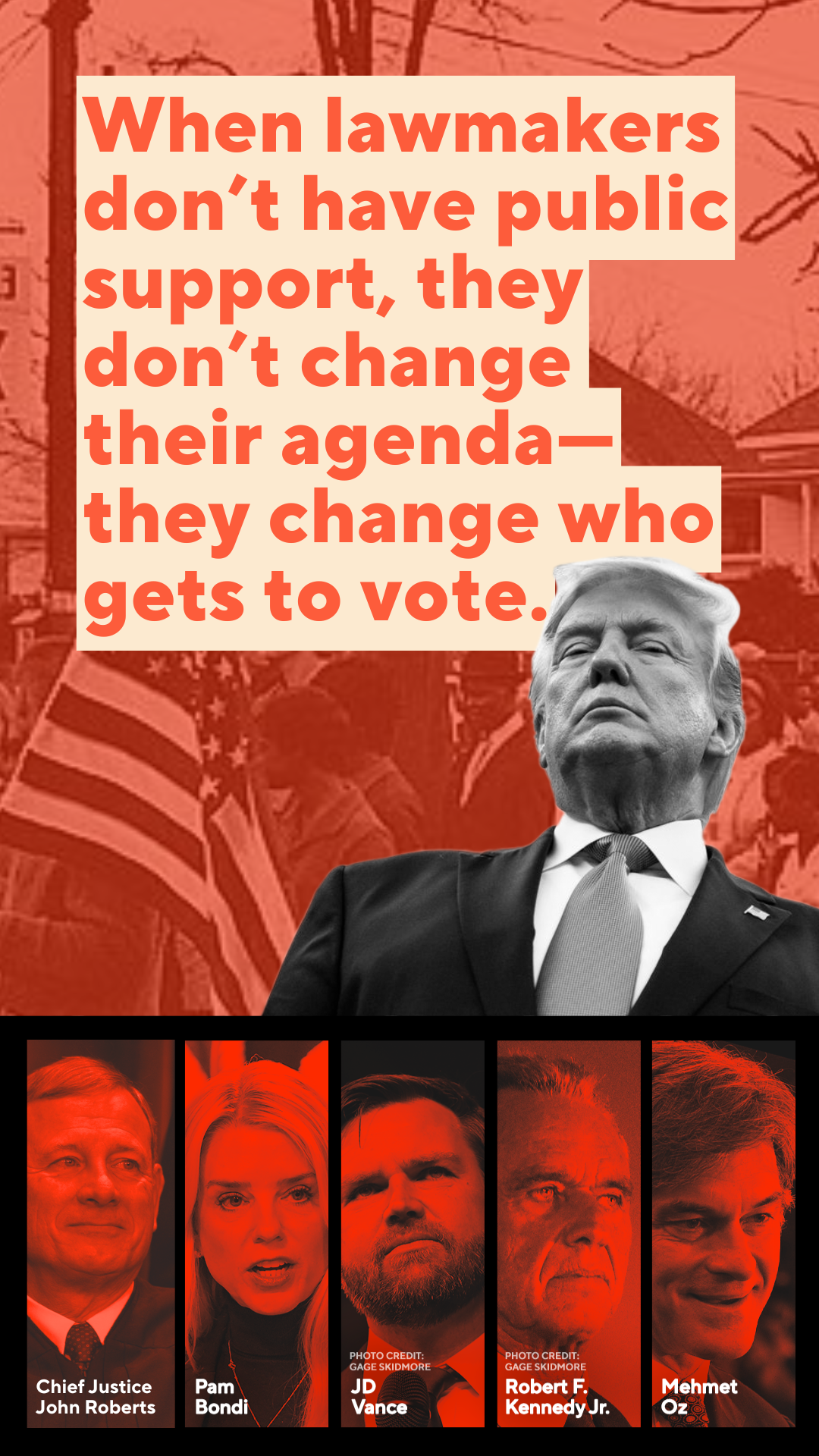 When lawmakers don’t have public support, they don’t change their agenda—they change who gets to vote.