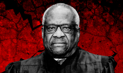 Supreme Court Justice Clarence Thomas has ties to The Federalist Society, an anti-abortion group