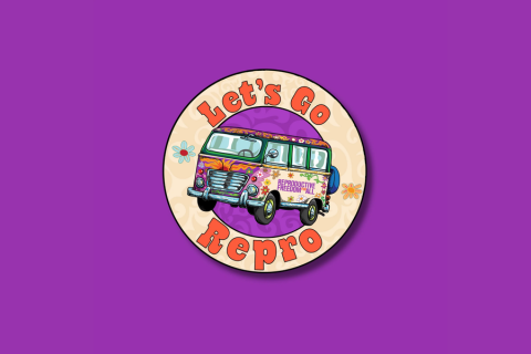 Lets Go Repro Sticker