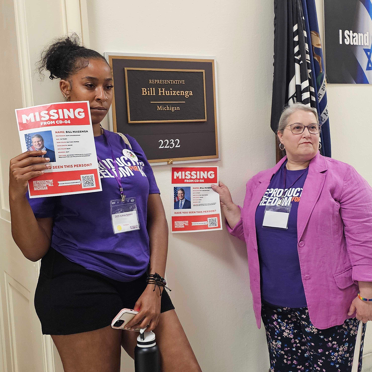 Reproductive Freedom for All members visit Rep. Bill Huizenga's office in Washington DC