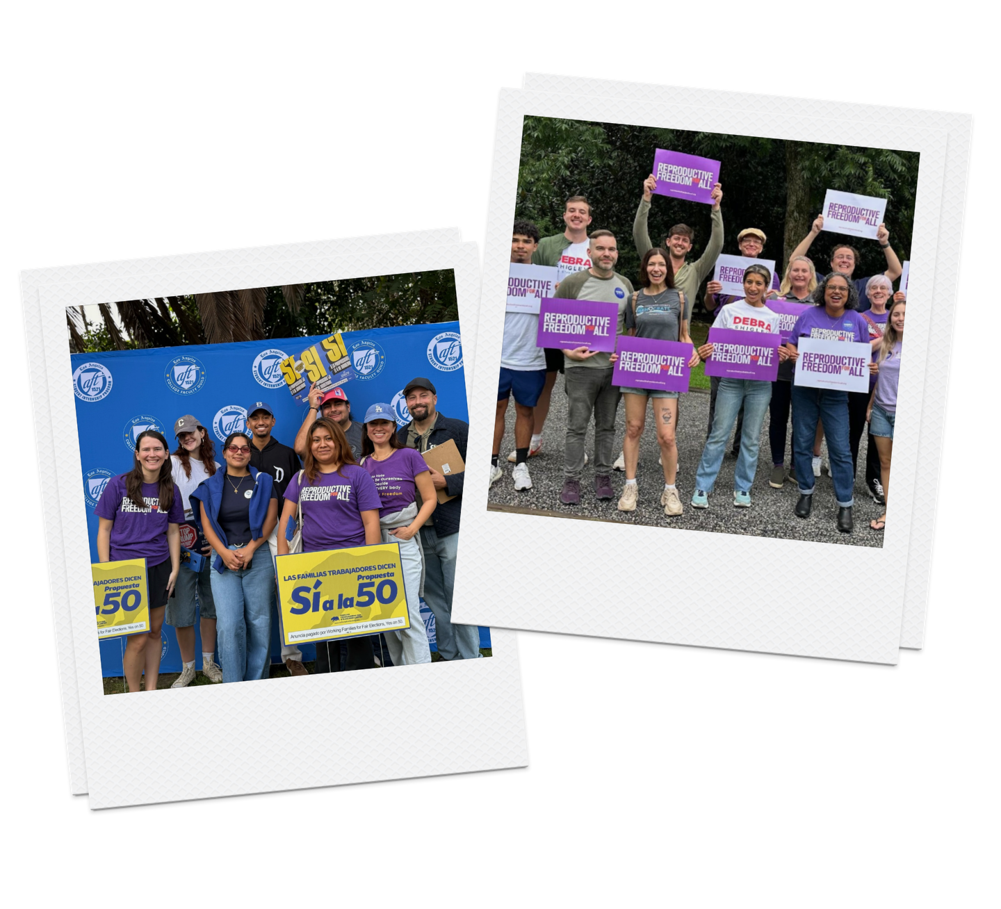 Reproductive Freedom for All canvassing in California and Georgia