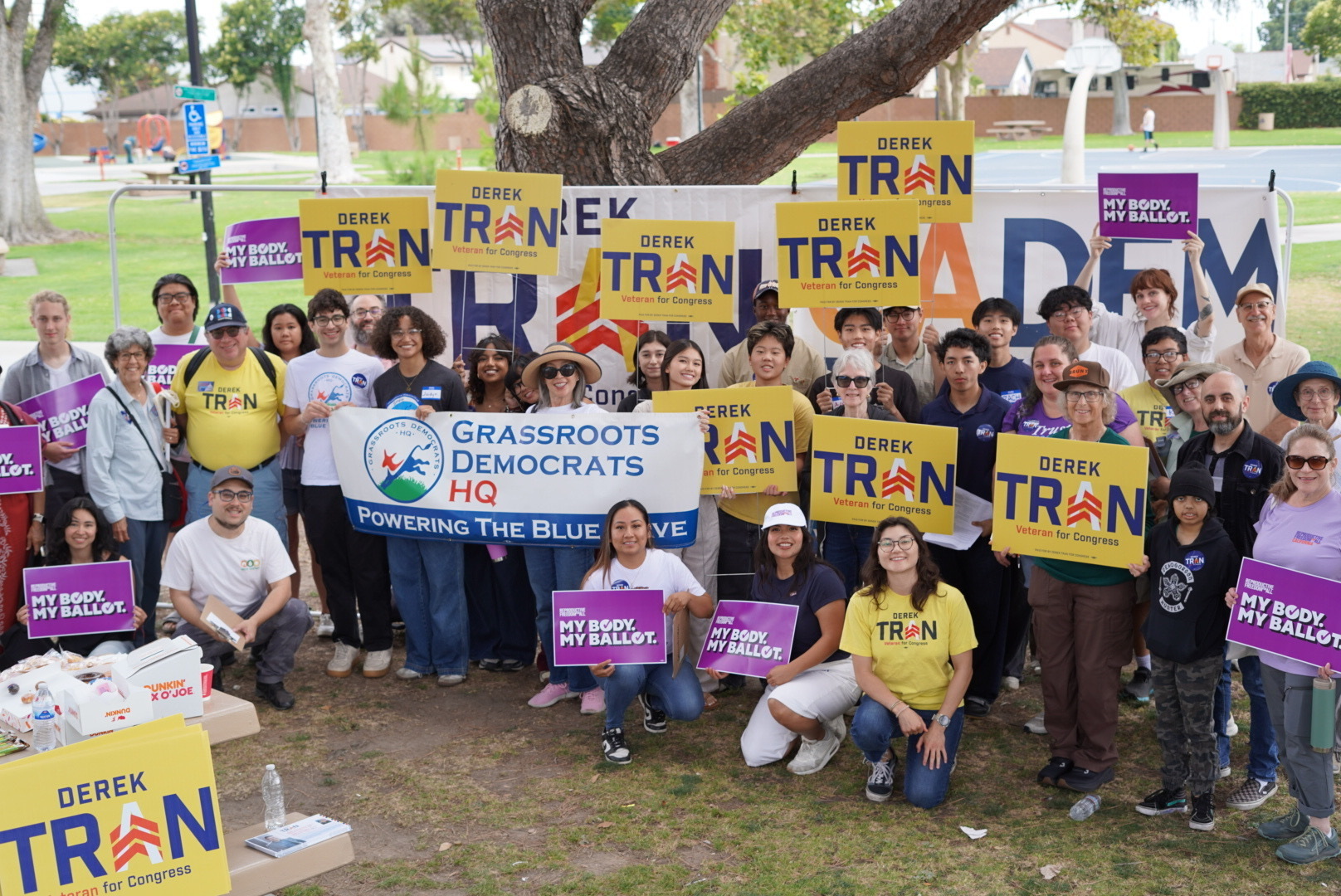Reproductive Freedom for All California members canvass for Derek Tran