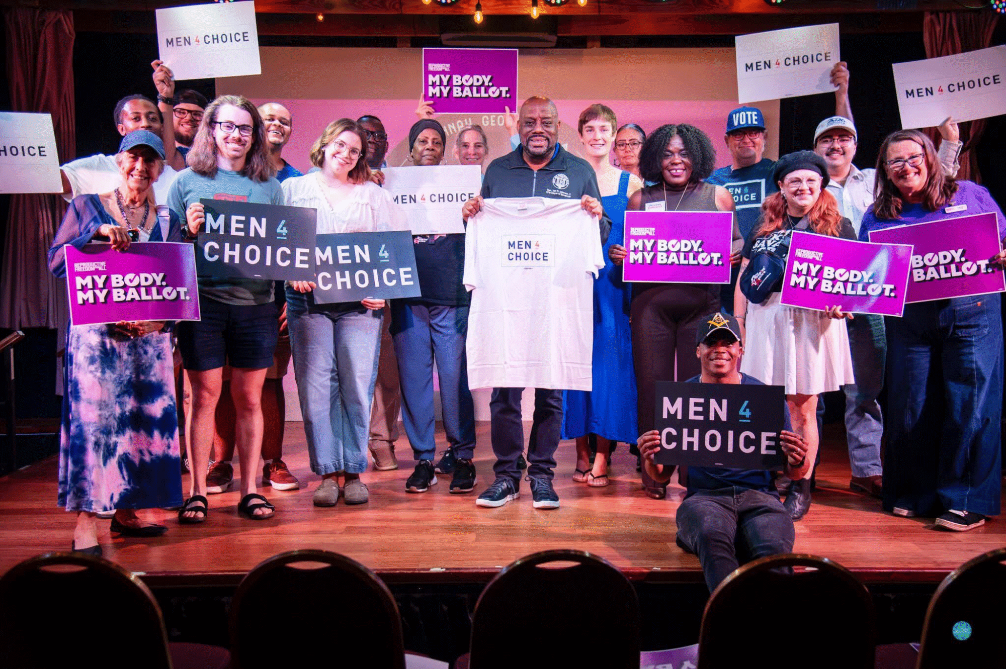 In Georgia we hosted a Vote Your Rights rally in Savannah with Men4Choice with Savannah Mayor Van Johnson.