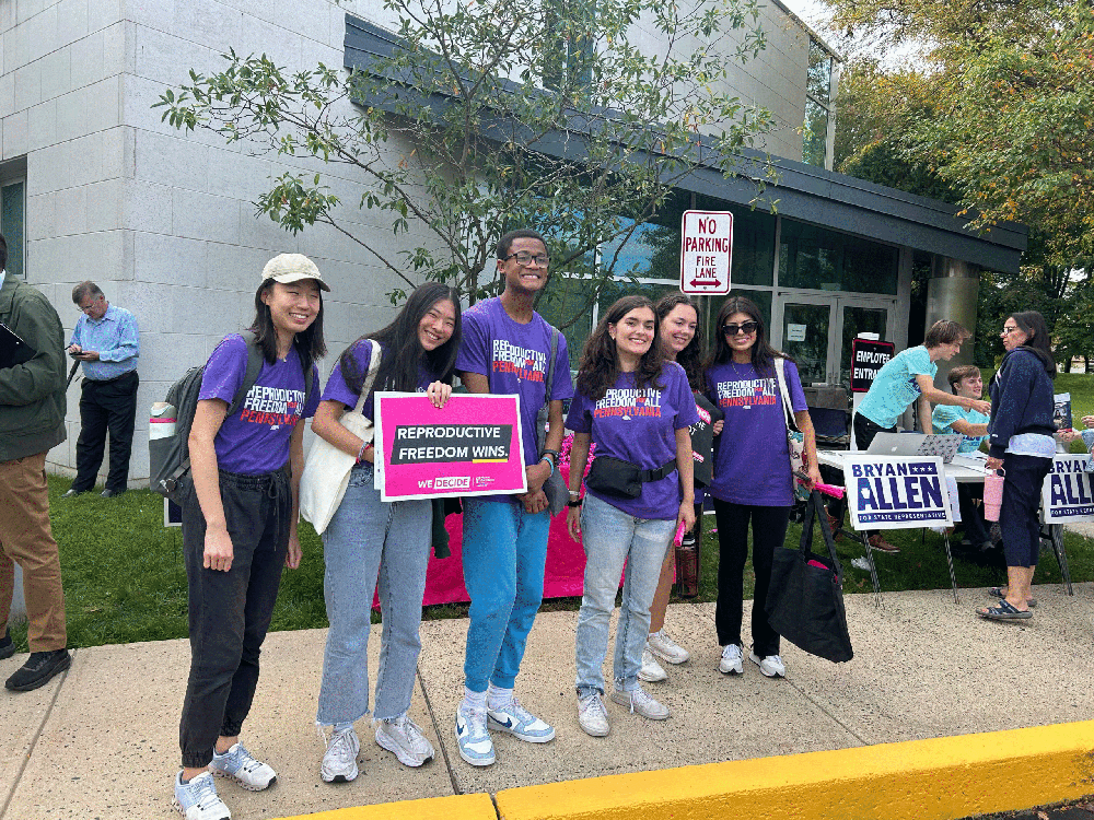 Reproductive Freedom for All Pennsylvania members canvassing for the midterm elections.
